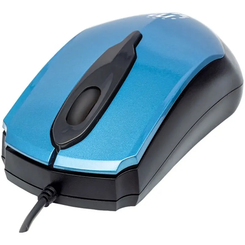 Manhattan Edge Optical Usb Mouse — Classic Blue-And-Black Wired Option 1