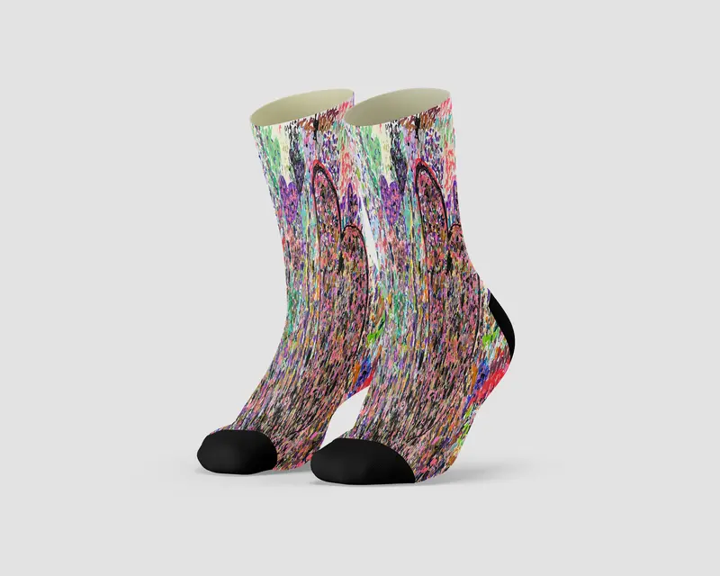 Many Hearts Design Socks By Amanda Ross-Ferree 1