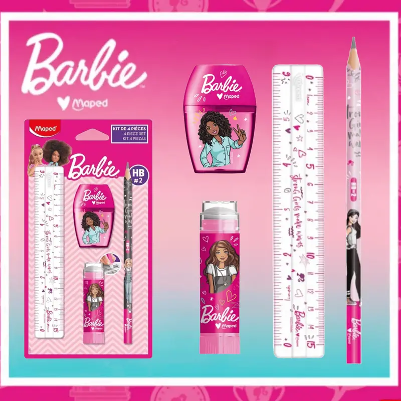 Maped Barbie Mini Stationery Kit – Compact School Essentials 1