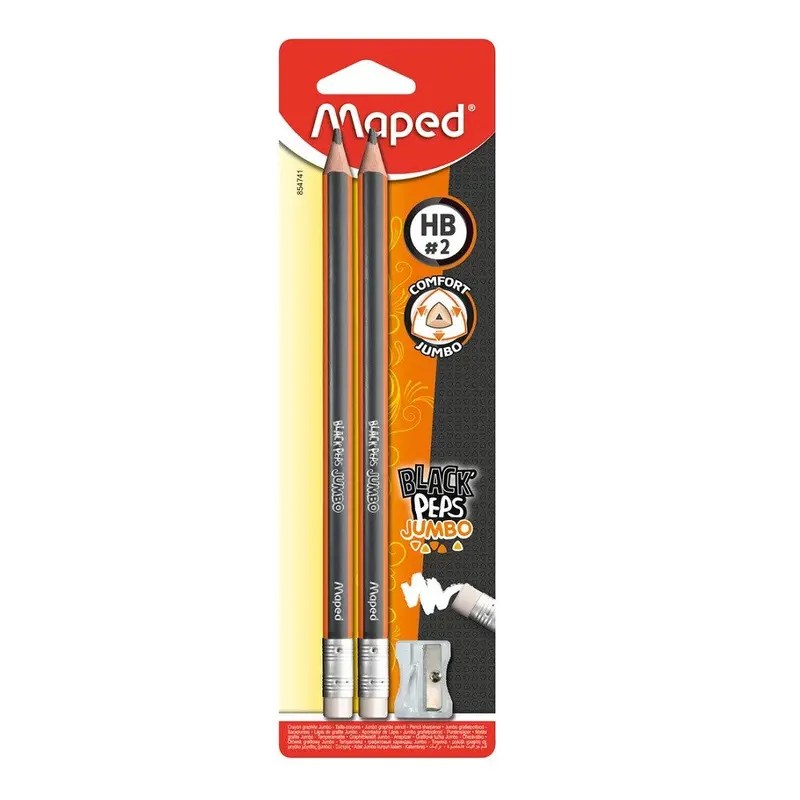 Maped Black’Peps Jumbo Graphite Pencils (2-Pack) 1