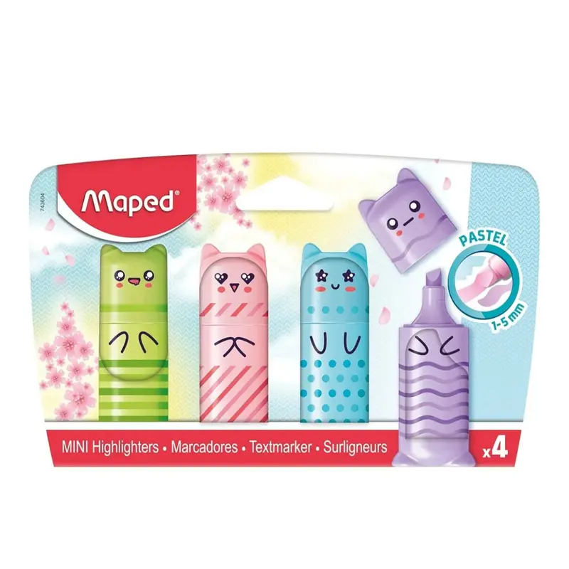 Maped Mini Highlighter Set – Vibrant, Compact Markers 1