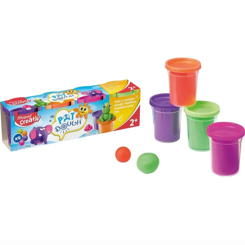 Maped Pat Dough Modeling Compound – 4-Pack In Classic Or Trendy Colors 1