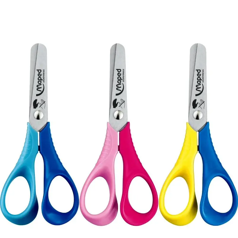 Maped Scissors Reflex 3D Vivo – Ergonomic Left-Handed Safety Scissors (12 Cm) 1