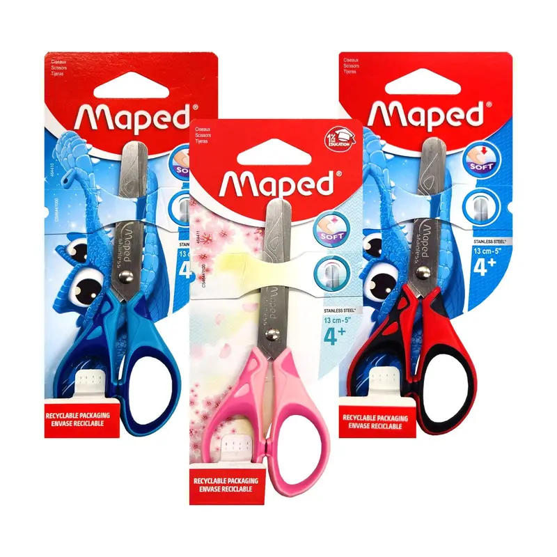 Maped Soft-Pastel Round-Tip Scissors – Ergonomic 5-Inch Design 1