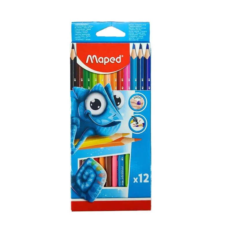 Maped Standard Colored Pencils – 12-Piece Beginner Art Kit 1