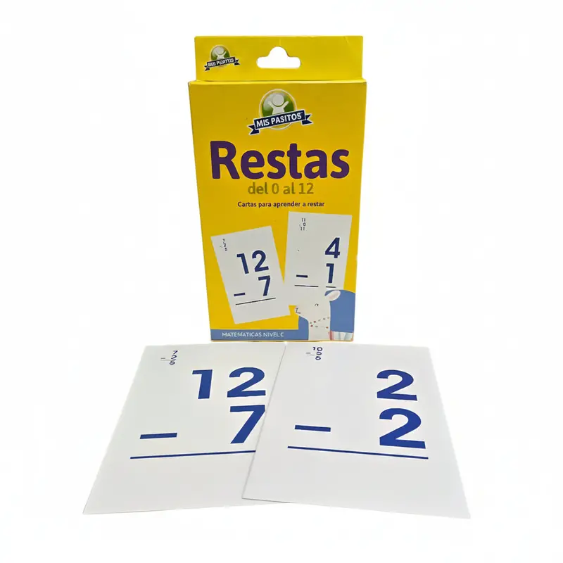 Mis Pasitos Educational Flash Cards – Subtraction Practice 1