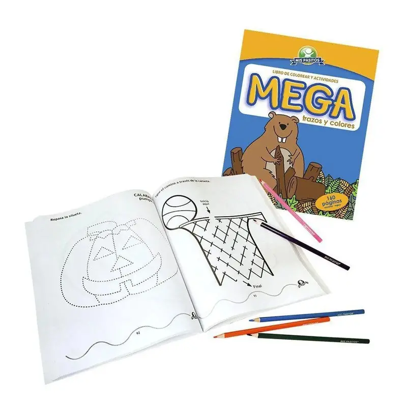 Mis Pasitos Mega Bilingual Tracing & Coloring Book – Spanish/English Early Learning Activities 1