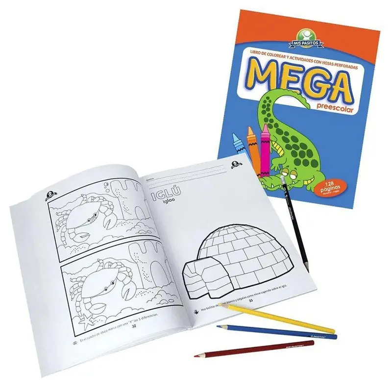 Mis Pasitos Mega Preschool Activity Book – Bilingual (Spanish/English) Coloring And Skill-Building Pages 1