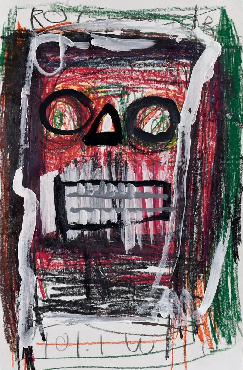 Mixed Media Skull Illustration By Chris Wansac 1