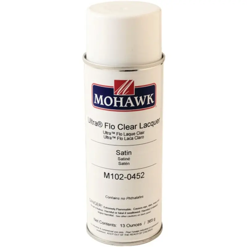 Mohawk M102-0452 Clear Satin Lacquer Spray – Fast-Drying Protective Coating 1