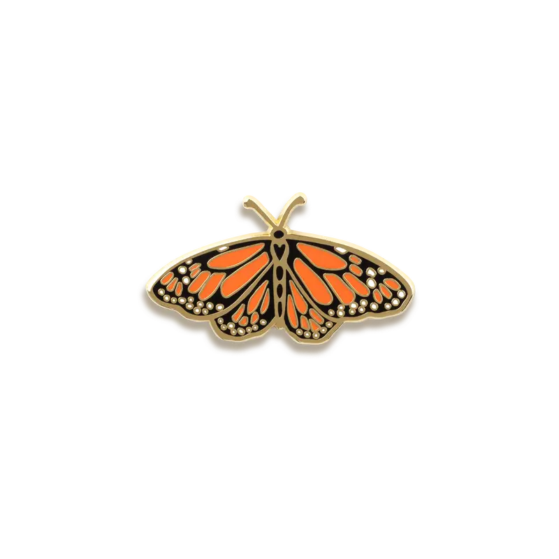 Monarch Butterfly Enamel Lapel Pin – Wildship Studio 1
