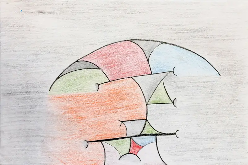 Monochromatic Abstract Study 'Untitled 1' By Sereal Crawford 1