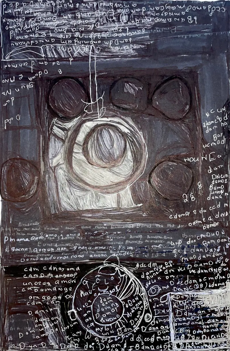 Monochromatic Black-And-Grey Abstract Untitled By Susan Hudson 1