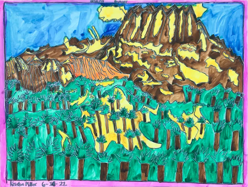 Mount Rainier Scenic Landscape Painting By Keisha Miller 1