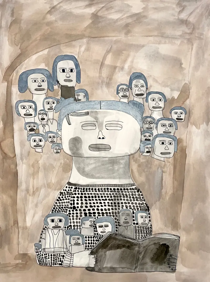 Multi-Figure Study Untitled (Many Heads) By Marquise Taylor 1