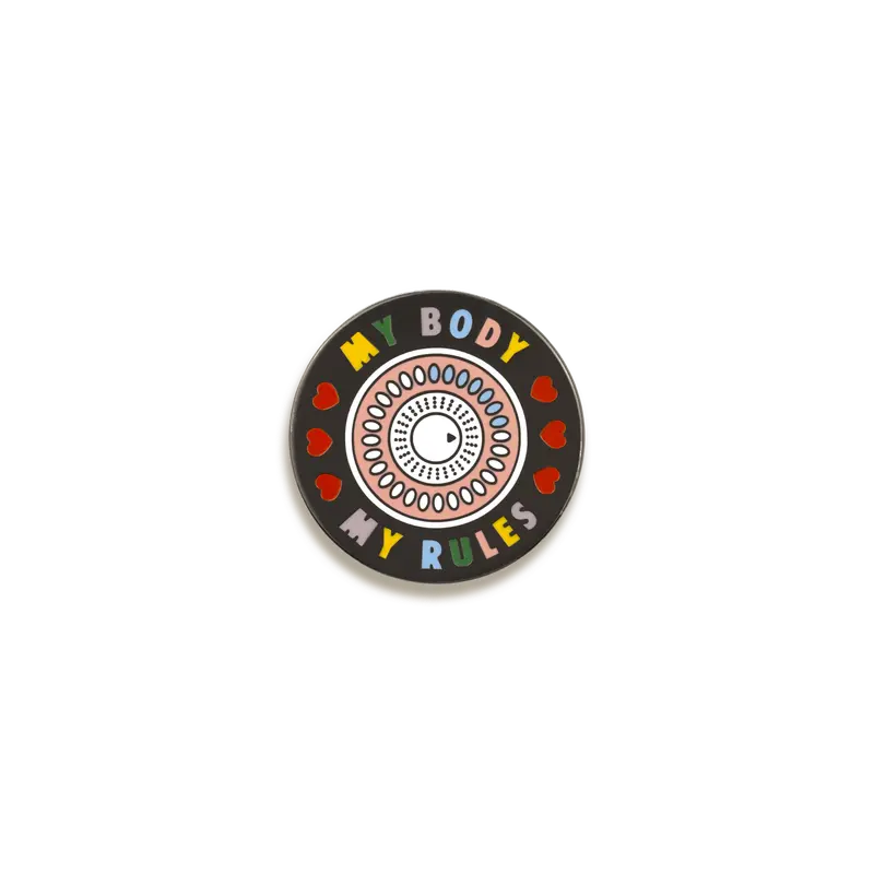 My Body My Rules Enamel Lapel Pin – Punky Pins 1