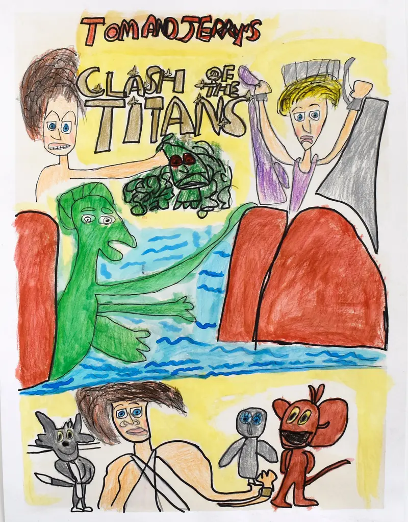 Mythological Epic Scene: Clash Of The Titans – Ryan Cooke Painting 1