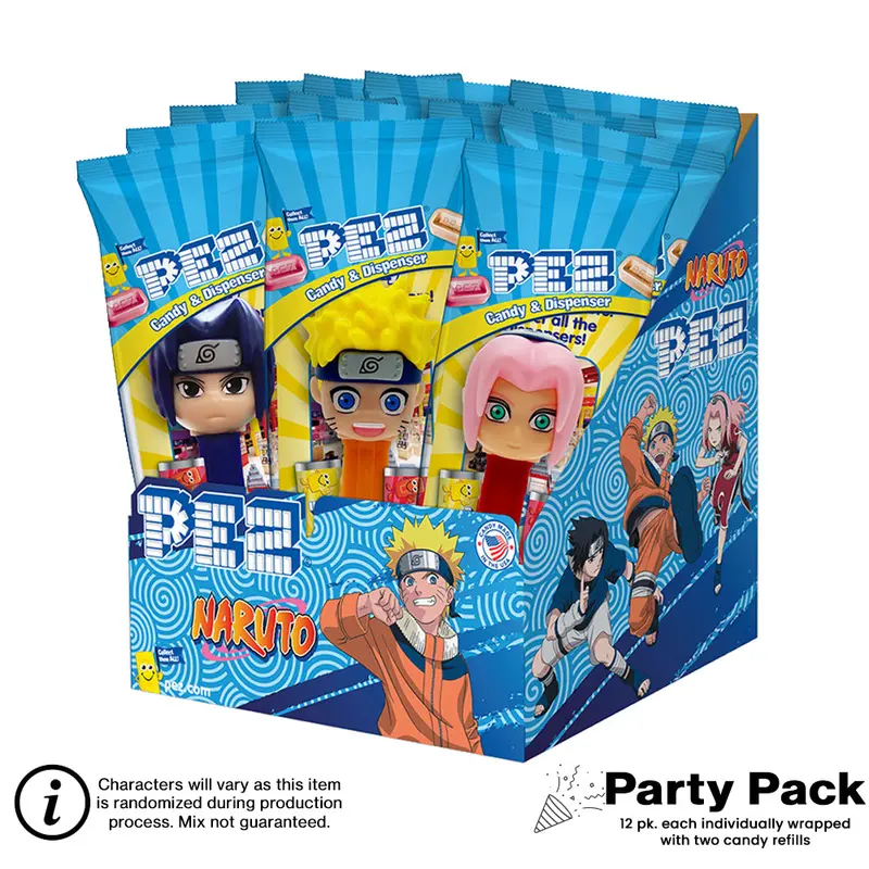 Naruto Pez Party Pack – 12 Individually Wrapped Dispensers 1