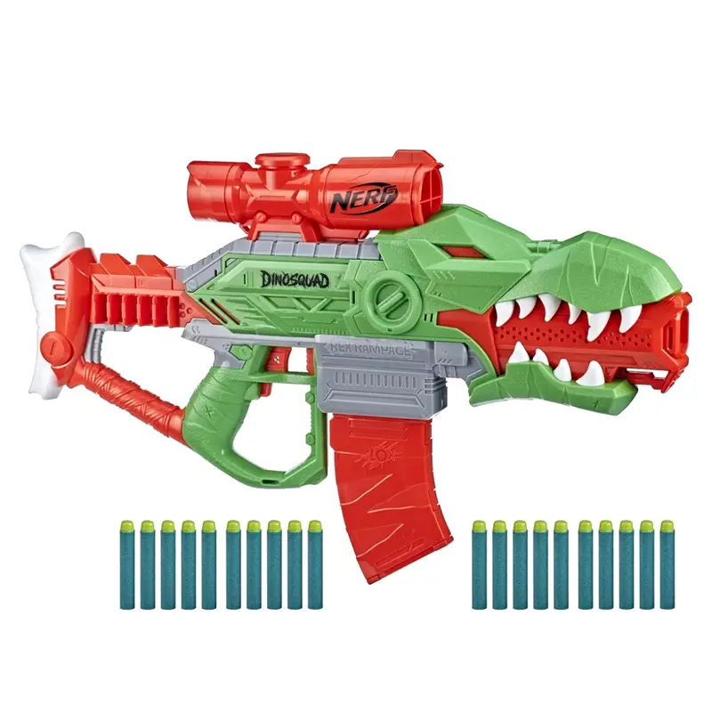 Nerf Dynosquad Rex-Rampage Blaster – Dino-Themed Motorized Dart Launcher 1