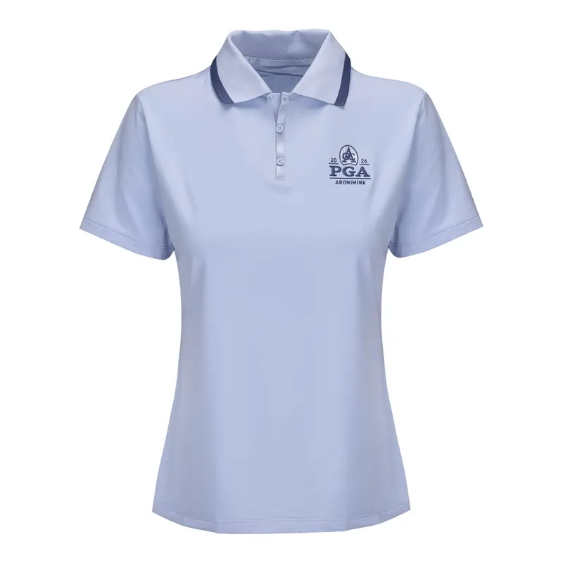 Nike Women’S 2026 Pga Championship Tour Polo – Ghost Gray & Sanded Purple 1