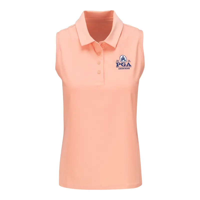 Nike Women’S 2026 Pga Championship Victory Sleeveless Polo – Apricot 1