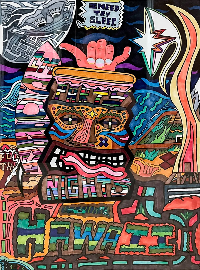 Nocturnal Hawaii Landscape Painting By Jeremy Taylor 1