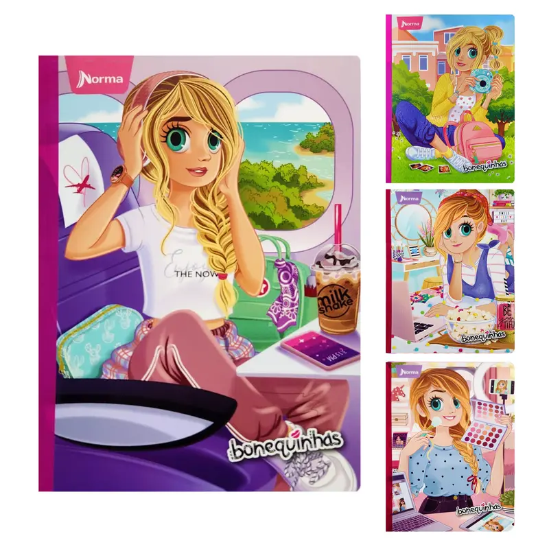 Norma Antonia Doll-Themed Notebooks – Decorative Student Journal Set 1