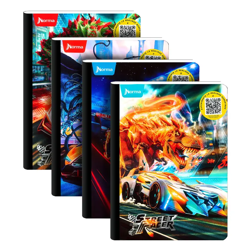Norma Street Racer Notebooks Featuring Augmented 3D Experience Via Qr Code 1