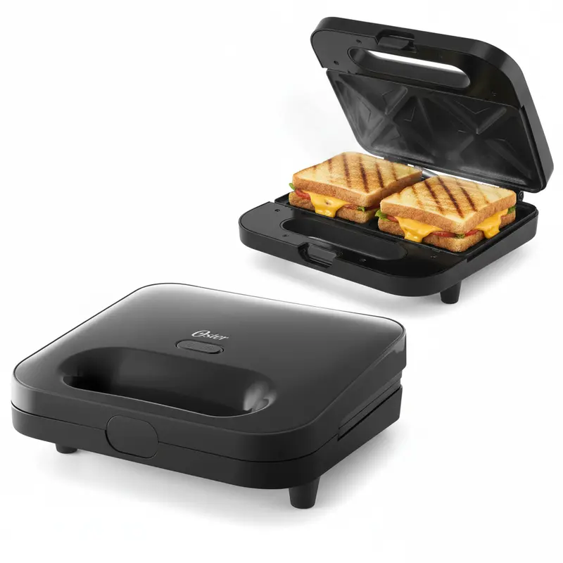 Oster Compact 2-Slice Sandwich Maker For Quick Meals 1