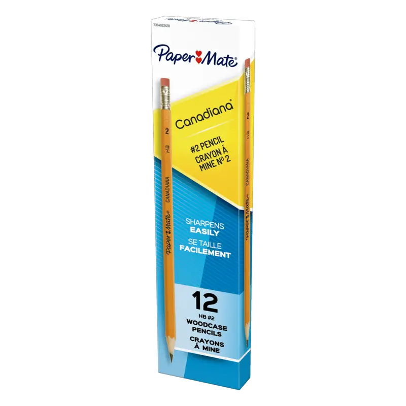 Papermate Canadiana Hb #2 Pencils – 12-Pack Reliable Wooden Writing Pencils 1