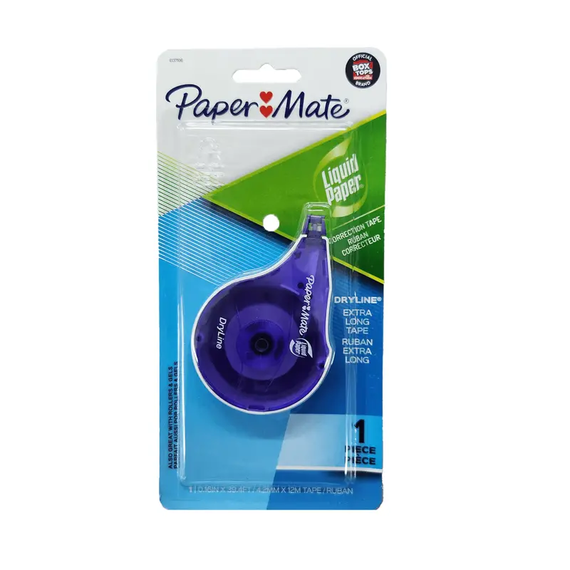 Papermate Correction Extra-Long Dryline Liquid Paper – Fast-Drying Purple Formula 1