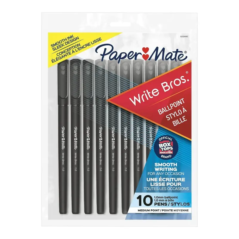 Papermate Write Bros Ballpoint Pens – Black, 1.0Mm, 10-Pack 1