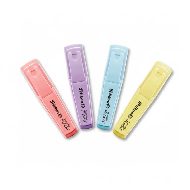 Pelikan Flash Highlighters – 4-Piece Pastel-Tone Fluorescent Set 1