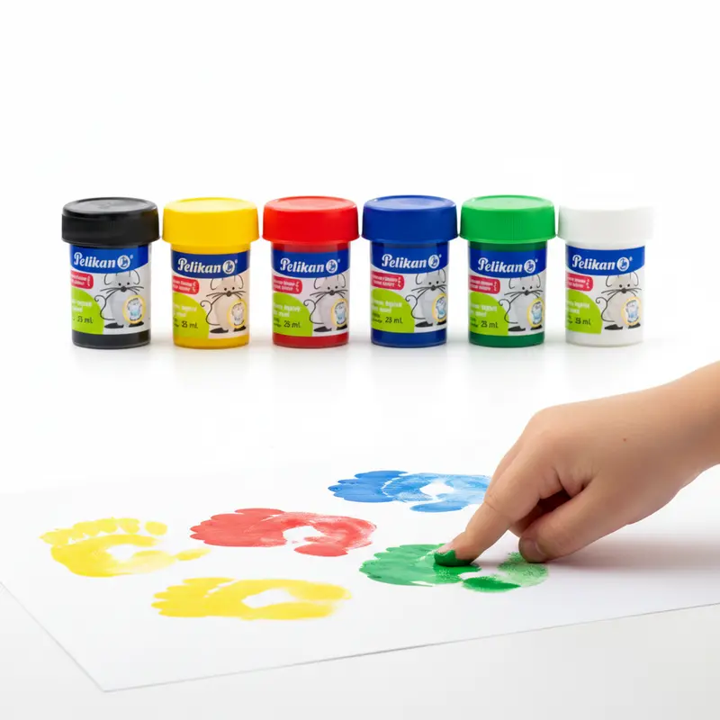Pelikan Kids’ Finger Paint Set – 6 Non-Toxic Colors 1