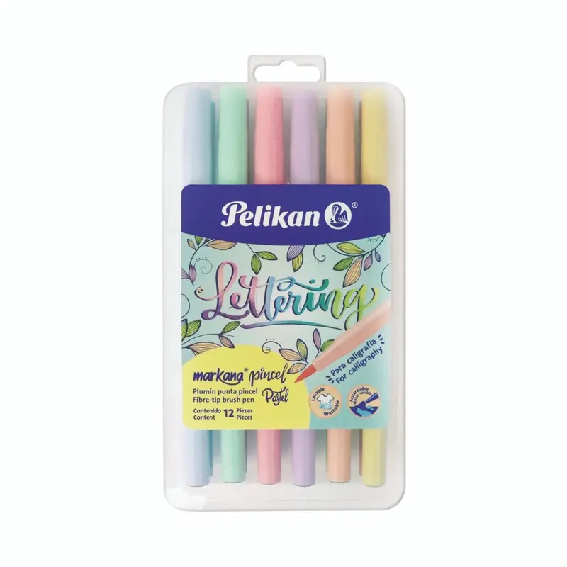 Pelikan Lettering Markers – 12-Color Calligraphy Art Kit 1