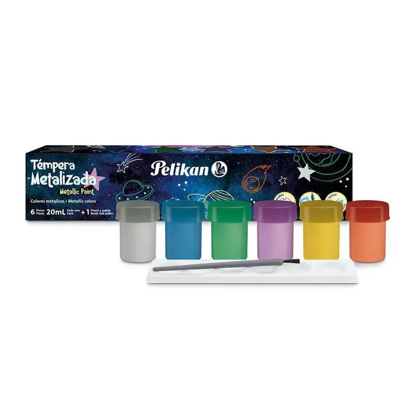 Pelikan Metallic Watercolor Set – 6 Shimmering Hues 1