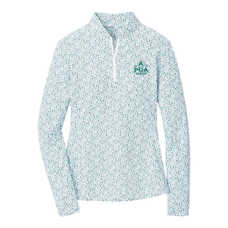 Peter Millar Women'S 2026 Pga Championship Philly Motif Sun Protection Shirt – Bright White 1
