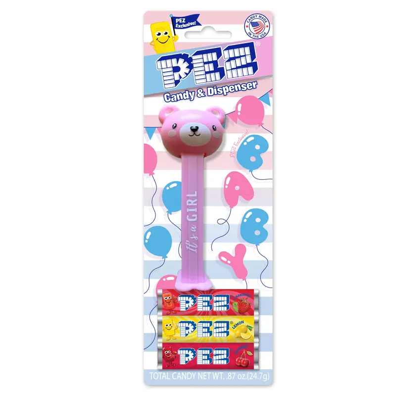 Pink Bear Pez Dispenser – ‘It’S A Girl’ Theme 1
