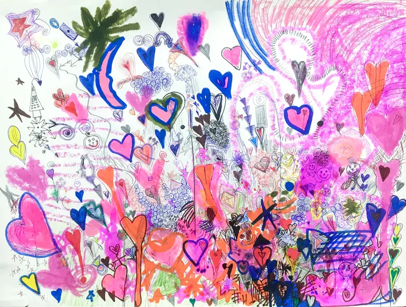 Pink Floral Heart Illustration By Promise Vos 1