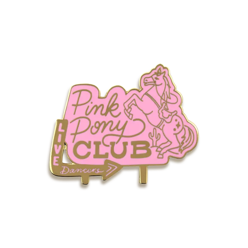 Pink Pony Club Enamel Pin – A Fink & Ink Equestrian Charm 1