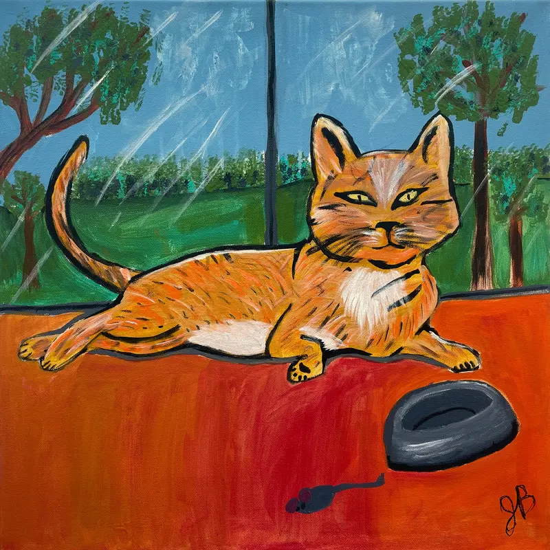 Playful Cat Portrait: 'A Cat Named Tiger' By Jamille Berry 1