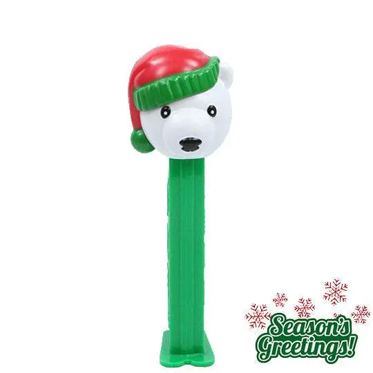 Polar Bear Pez Dispenser Wearing Santa Hat 1