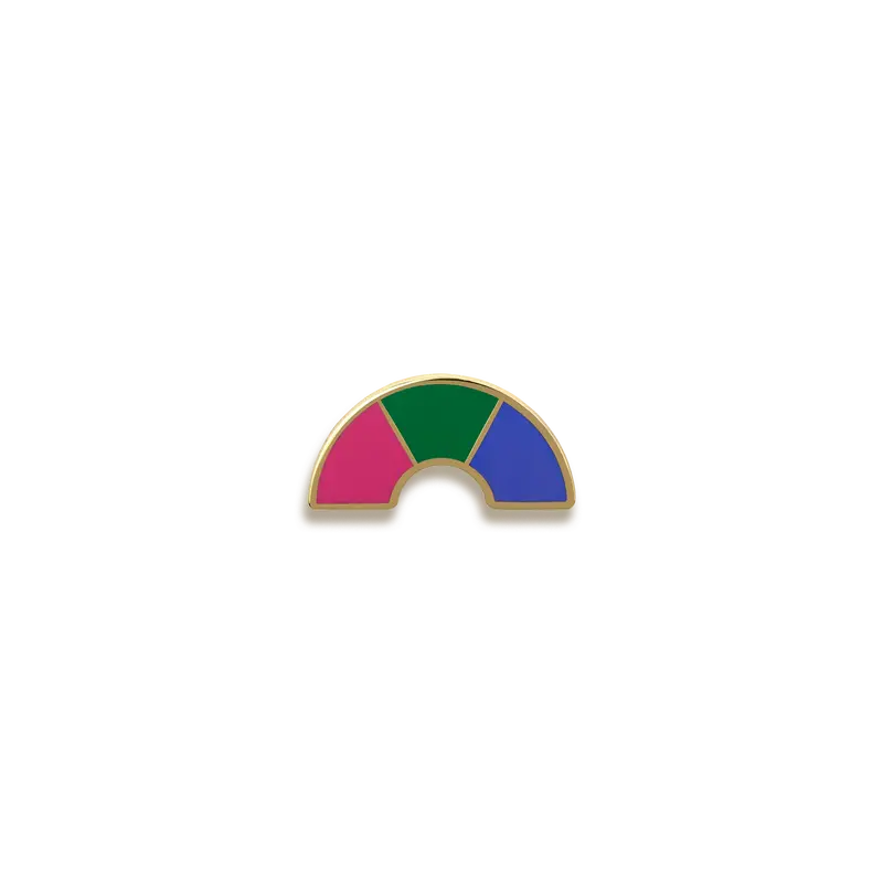 Polysexual Pride Enamel Pin – Pinultimate Design 1