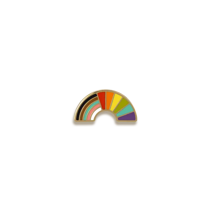 Progress Pride Enamel Pin – Pinultimate Modern Design 1