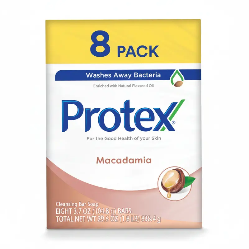 Protex Macadamia Scented Bar Soap – 8-Count, 3.7 Oz Each 1