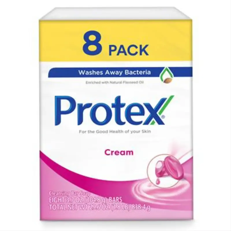 Protex Moisturizing Bar Soap – 8-Pack, Creamy 3.7 Oz Bars 1