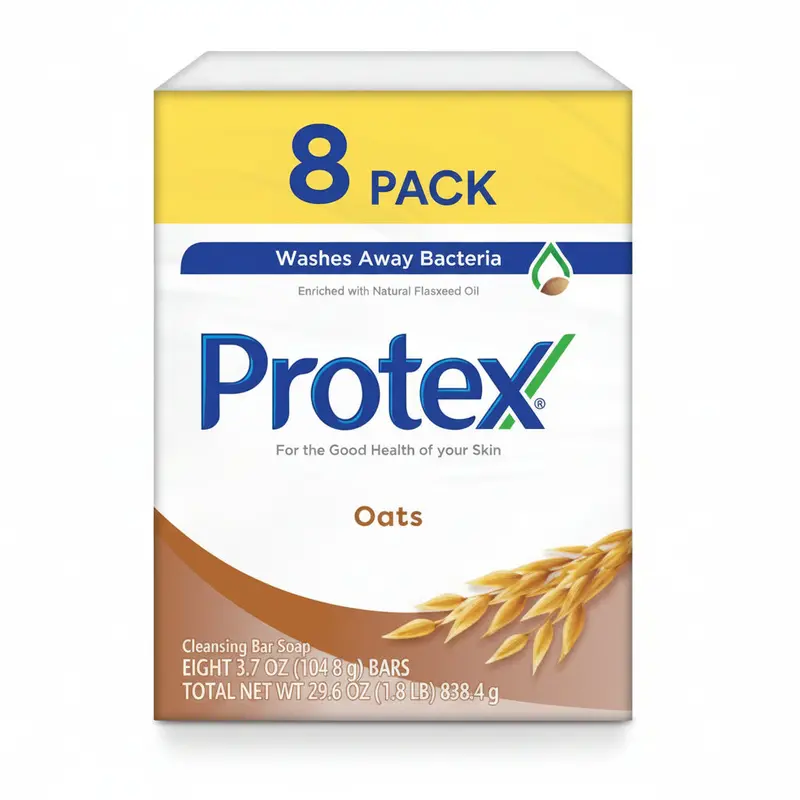Protex Oatmeal Bar Soap Pack – 8 Count, 3.7 Oz Each 1
