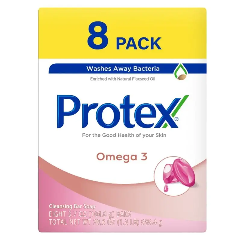 Protex Omega Antibacterial Liquid Hand Soap – 8-Pack (3.7 Oz Each) 1