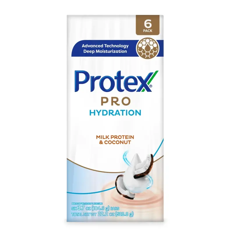Protex Pro-Hydration Milk Protein & Coconut Soap Bundle – 6 Count (3.7 Oz Each) 1