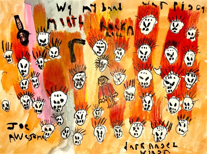 Psychedelic Rock Era Painting War Pig '69 By Jacob Toy 1